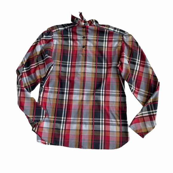 Vintage 70’s Levi’s Strauss & Co Plaid Tie Blouse - Picture 2 of 8